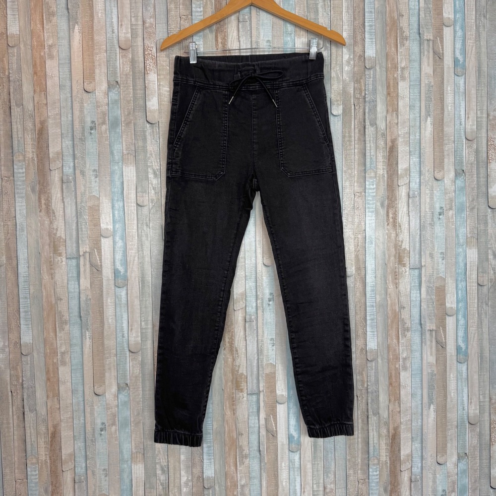 Bevy‎ Flog 24 Tali Jogger Black Denim Pull On Slim Pants Jeans Made in Israel